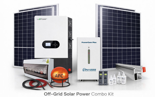14kW Luxpower SNA14000 Hybrid Solar System with 14.3kWh Hina PowerGem Plus Battery & 12 Solar Panels – Installation Included