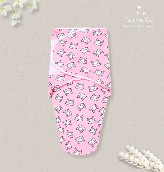 Pink Cat Swaddle Wraps
