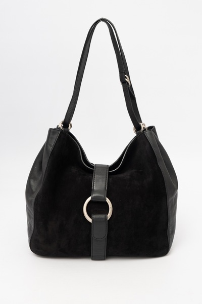 Michael Kors Pre-Owned Quincy Large Suede Leather Shoulder Bag