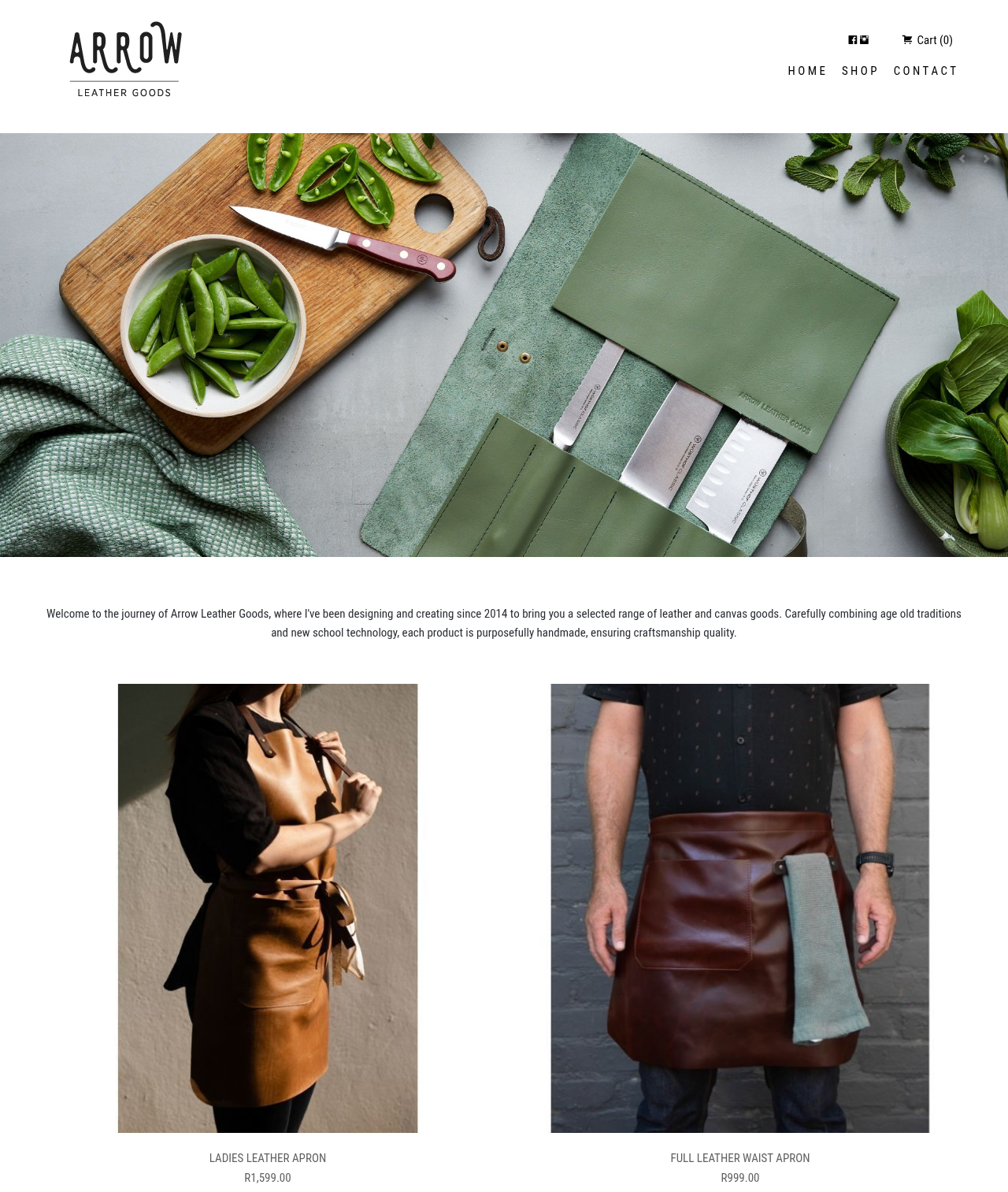 Arrow Leather Goods — a store built on Shopstar