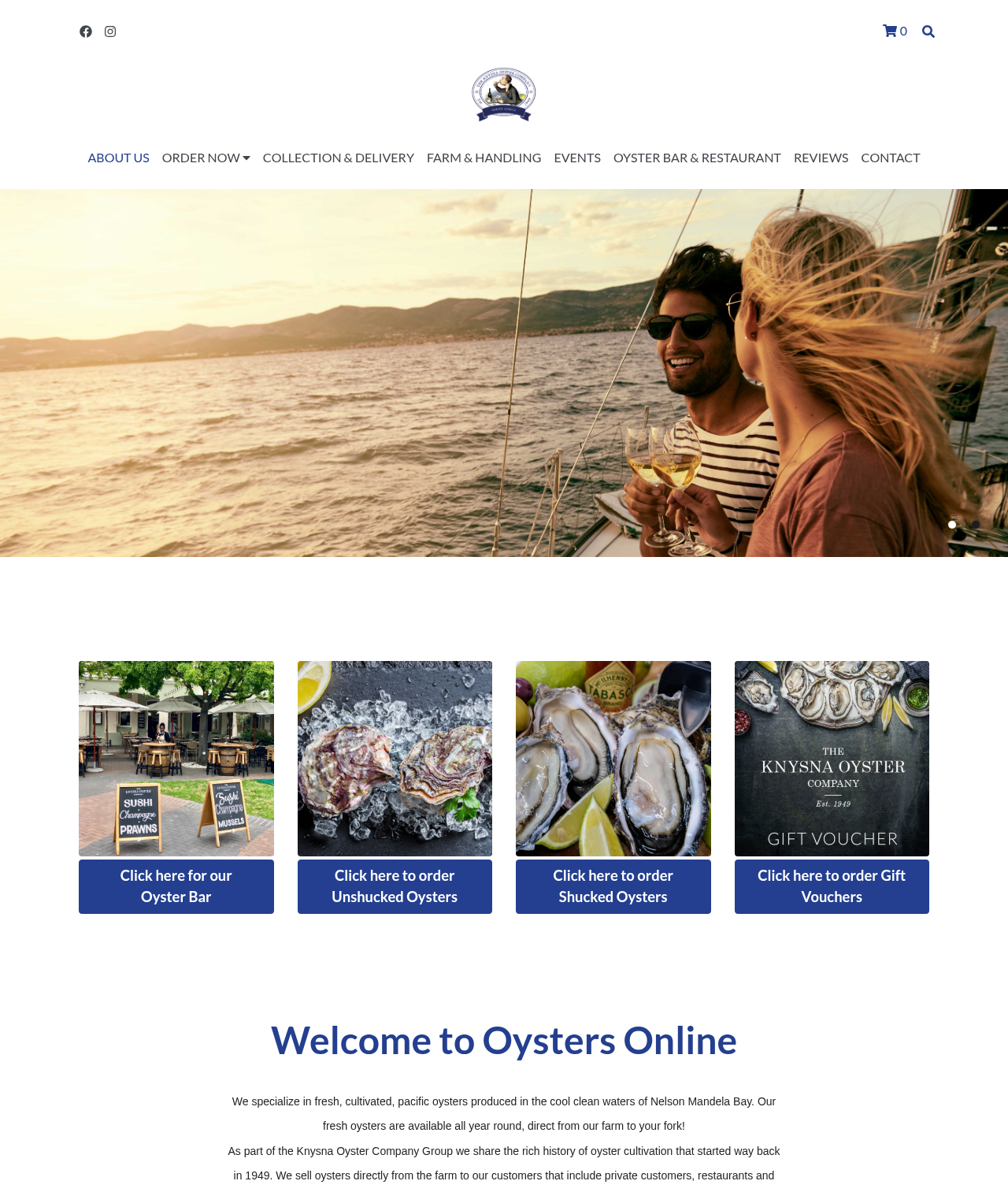 Oysters Online — a store built on Shopstar